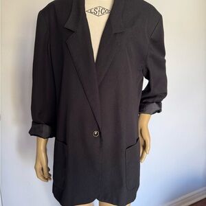 Women's vintage Black Blazer Coat.
